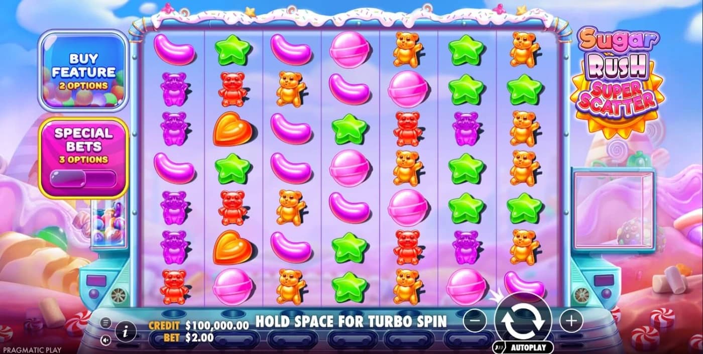 Sugar Rush Super Scatter base game grid