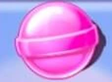 Pink round candy